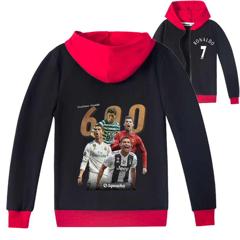 Mayoulove Kids Zip Jacket Inspired by Cristiano Ronaldo - Cool Style for Boys  Girls - Soccer Fan Gear-Mayoulove