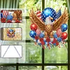 (US Only)Independence Day Eagle 2D Flat DIY Diamond Art Pendant Wall Decor for Home