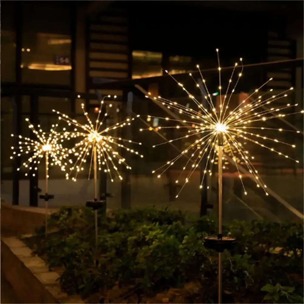 Tegooe Waterproof Solar Garden Starburst Fairy Lights - 8 Lighting Modes
