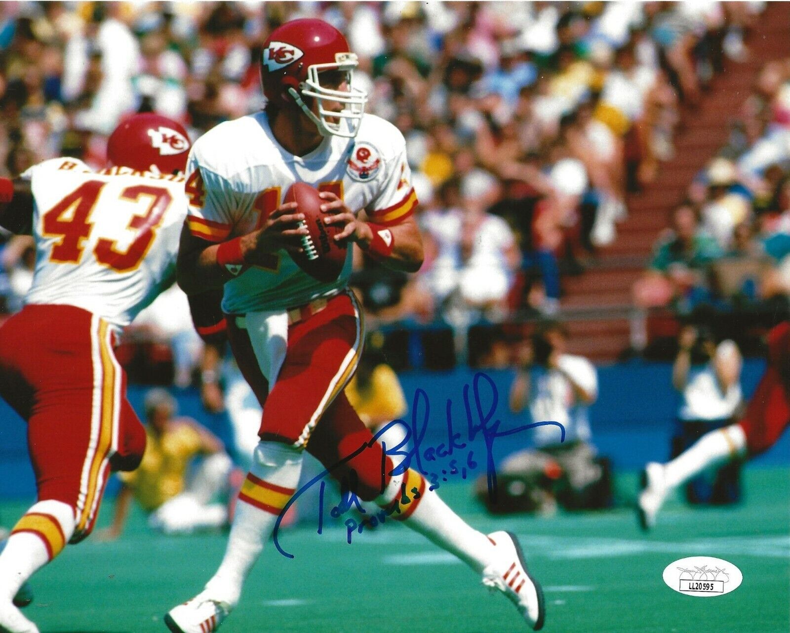 Todd Blackledge signed Kansas City Chiefs 8x10 Photo Poster painting autographed JSA