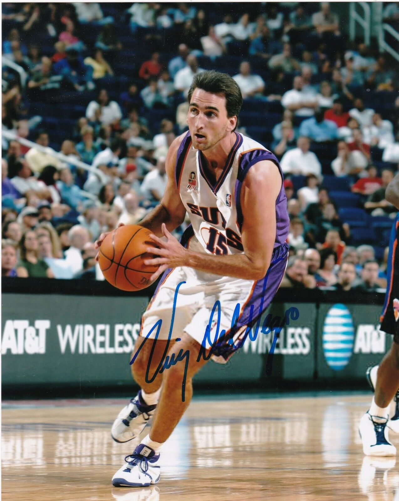 VINNY DEL NEGRO PHOENIX SUNS ACTION SIGNED 8x10