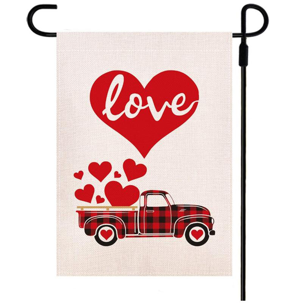 

Garden Love Car Linen Flag Wall Hanging Display Banner For Room Decoration, 501 Original