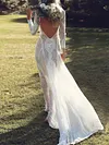 Sexy Long Sleeve Lace Backless Split-Side Evening Maxi Dress