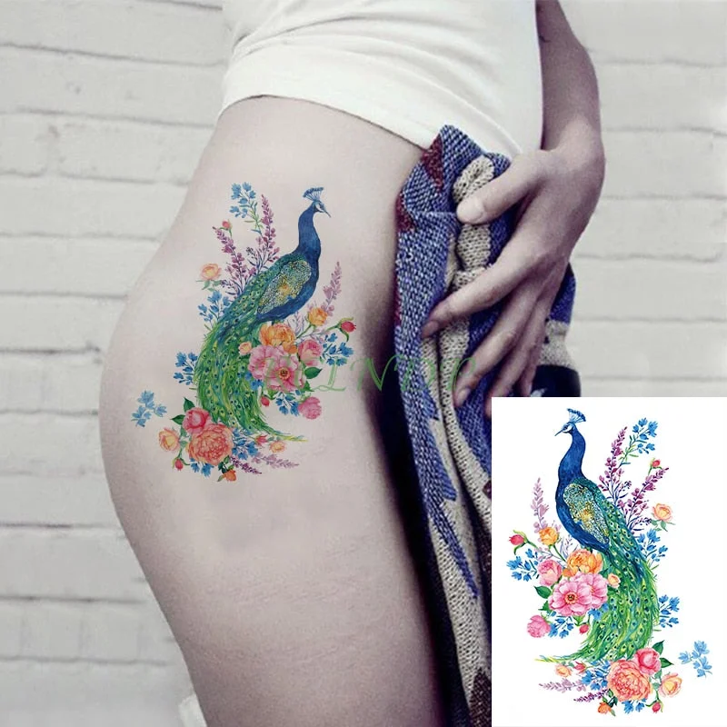 Waterproof Temporary Tattoo Sticker Lotus Dreamcatcher Fake Tatto Flash Tatoo Back leg Abdomen Arm tatouage for Girl Women Men
