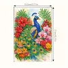  Flower Peacock 5D DIY Diamond Art Painting Notebook Kit 50 Pages A5 Rhinestone Art Painting Notebook Kit for Adults Beginners Holiday Birthday Gift