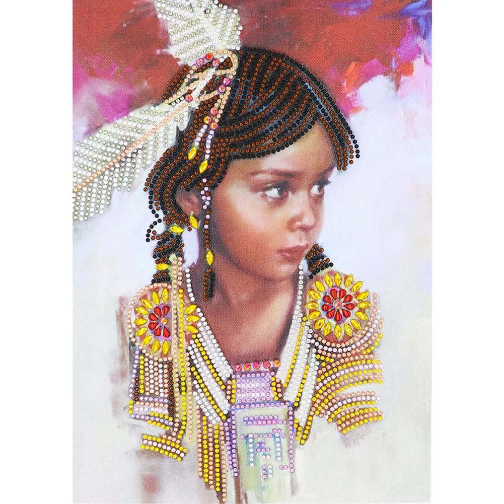 Diamond Painting - Special Shaped Drill - Girl(30*40cm)