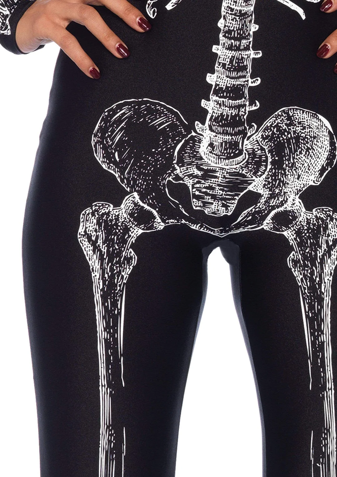 X-Ray Skeleton Catsuit with Zipper Costume