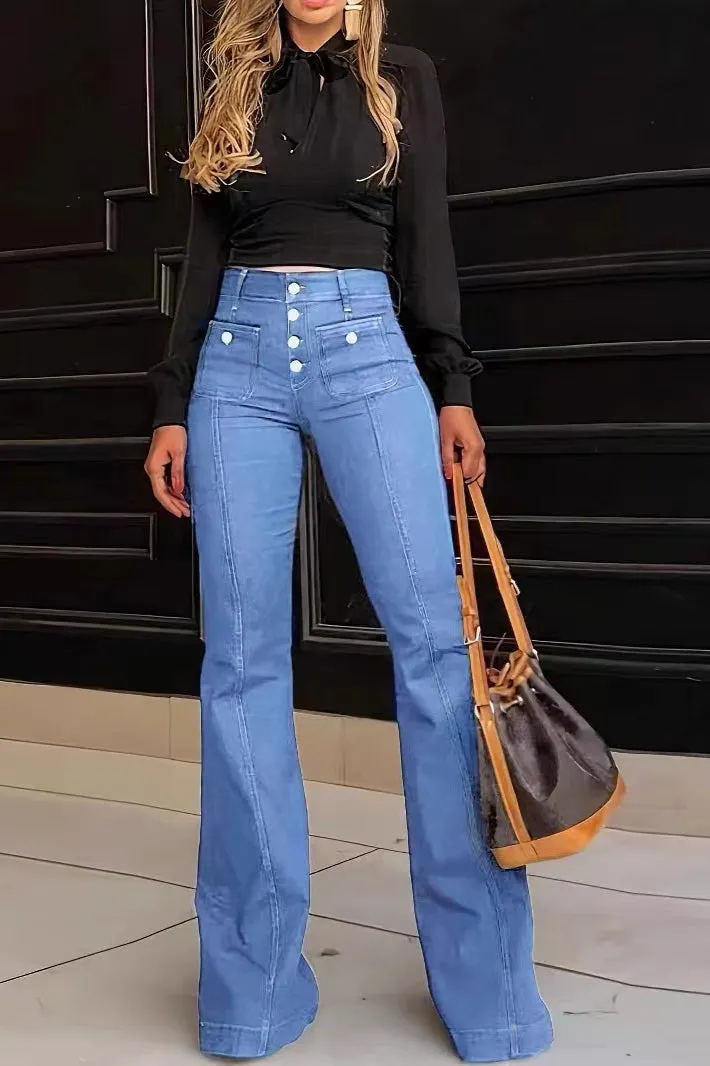 Stretch Slim Fit Flare Jeans