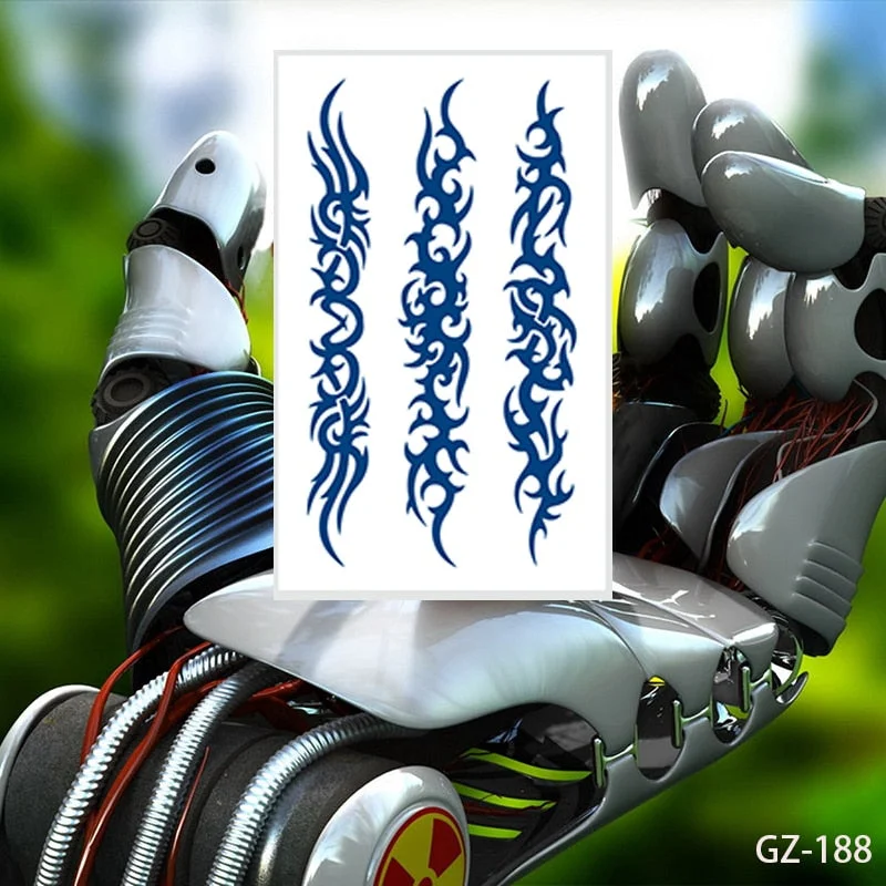 Temporary Tattoos Stickers Geometry Flower Snake Scorpion Juice Ink Lasting Waterproof Arm Chest Waist Hip Realistic Fake Tatoo