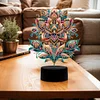 Gorgeous Flower Diamond Painting Night Light 5D DIY Diamond Painting Lamp (Flower B)