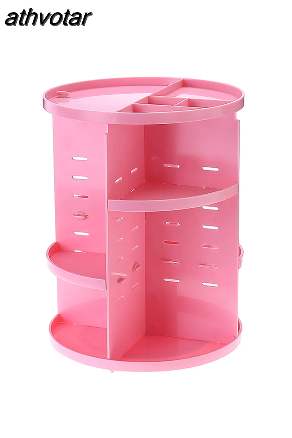 athvotar Degree Rotating Cosmetic Storage Box Make-up Organizer Lipstick Holder Transparent Crystal Display Stand Large Capacity