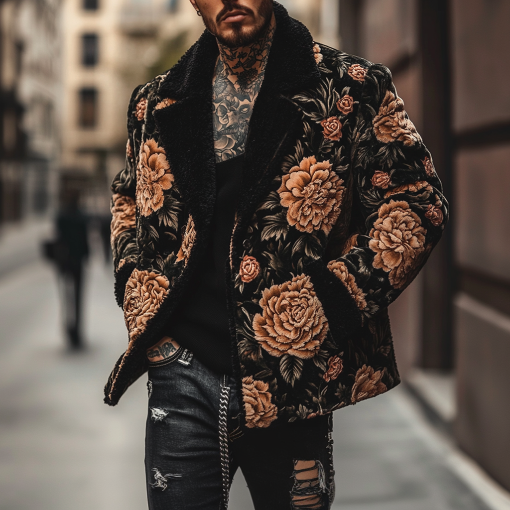 Street Fashion Casual Men's Jacket Printed Jacket Coat-inspireuse
