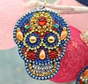 4pcs DIY Skull Full Drill Special Shaped Diamond Painting Keychains Gifts