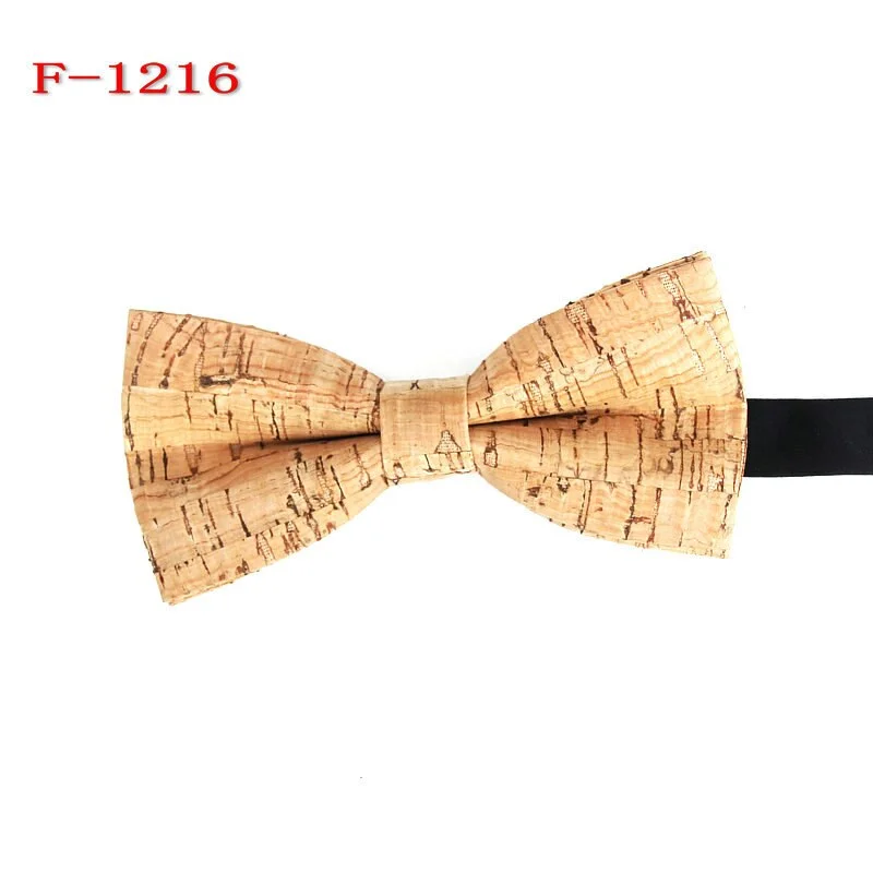 New Bow Tie Male Cork Bow Ties Creative Wood Grain Bow Tie Wedding Groom Host Bowtie Gifts for Men Business Men's Accessories