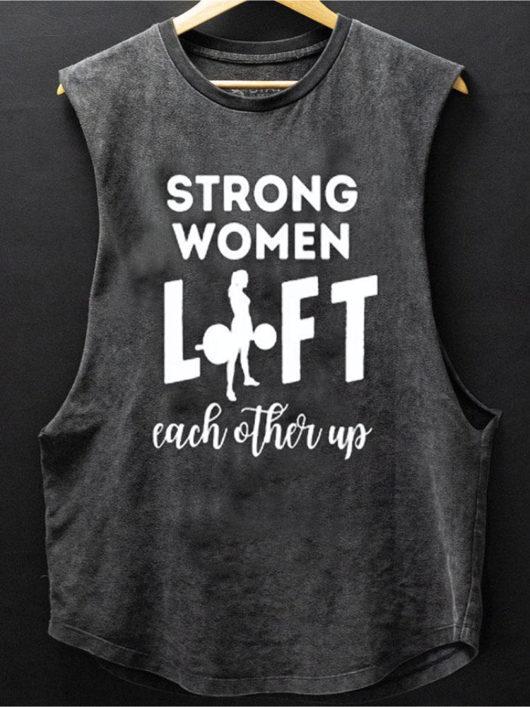 Strong Women Lift Scoop Bottom Cotton Tank / Rvogue / Rvogue