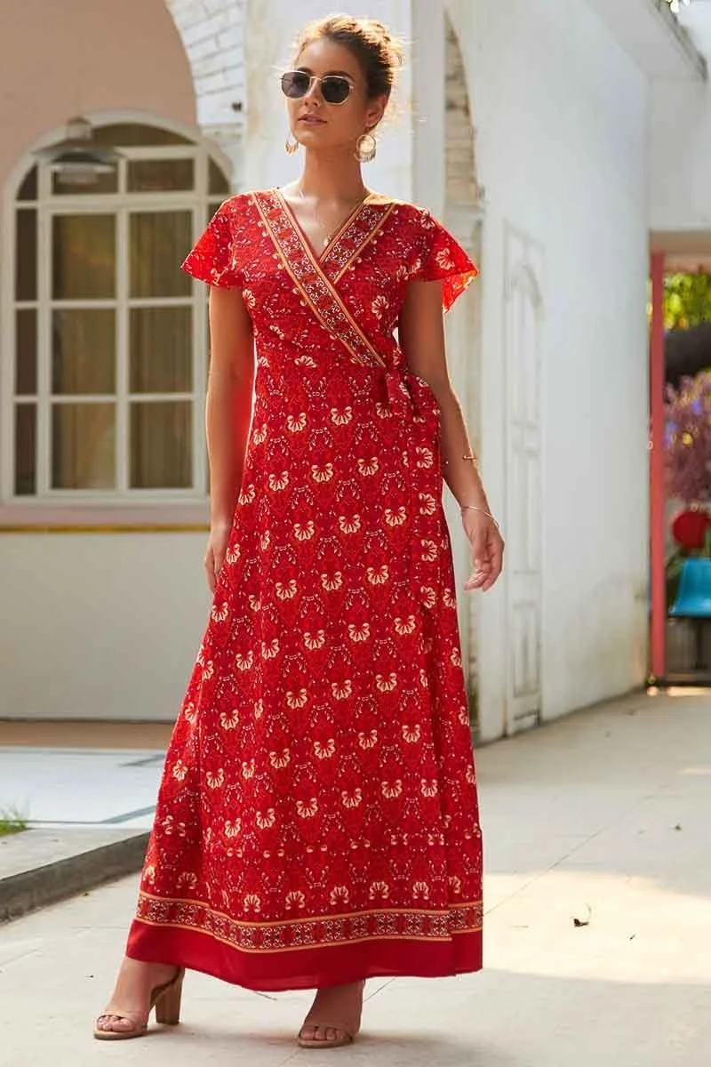 Fashion Casual Printed Maxi Dress