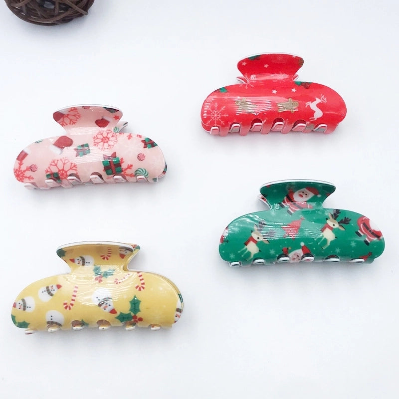 Women's Minimalist Classic Style Snowflake Plastic Resin Hair Claws