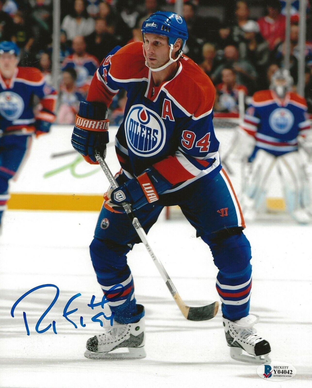 Ryan Smyth signed Edmonton Oilers 8x10 Photo Poster painting autographed 2 BAS Beckett