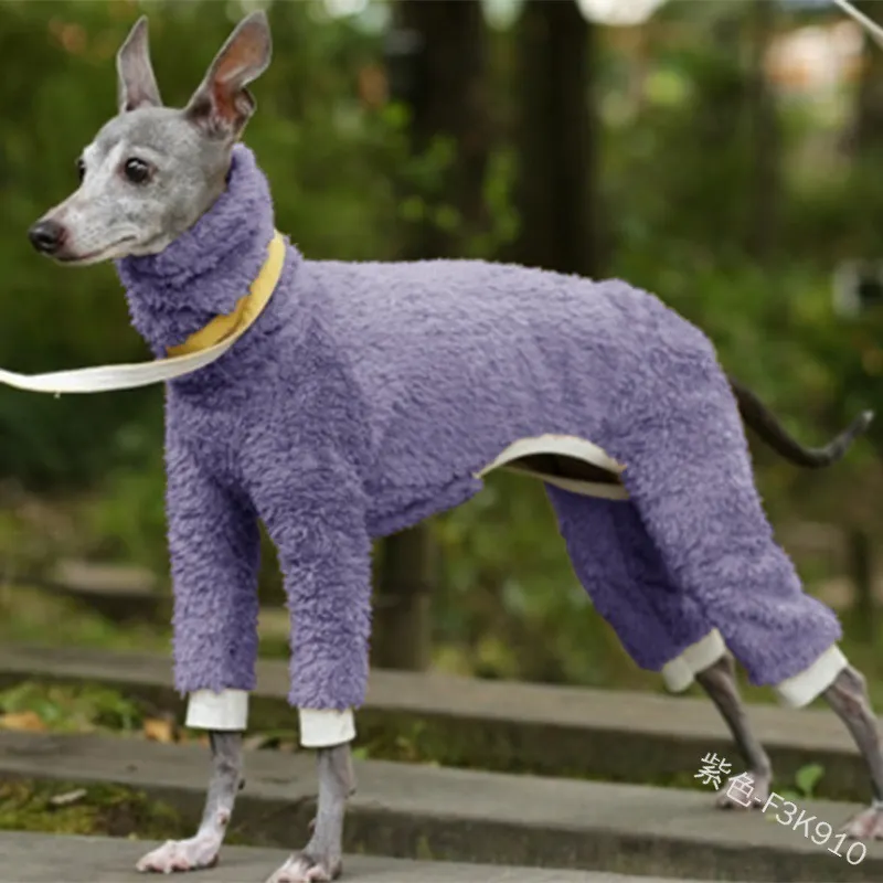 Brownm Brownm Double-Sided Velvet Dog Suit New Pet Clothing Pure Color Four-Legged Dog Suit Warm Clothes