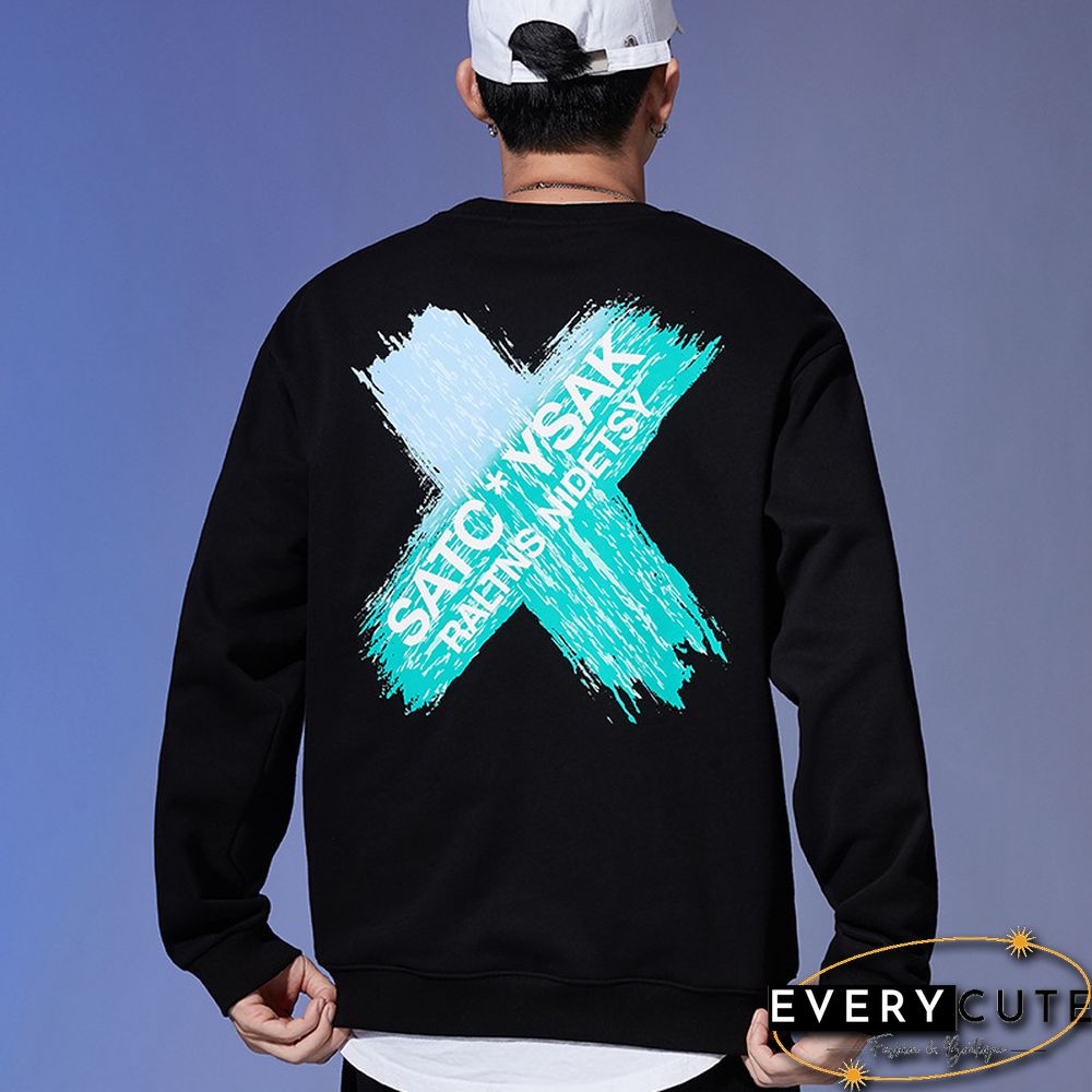 Men Fashion Print Casual Sweatshirt
