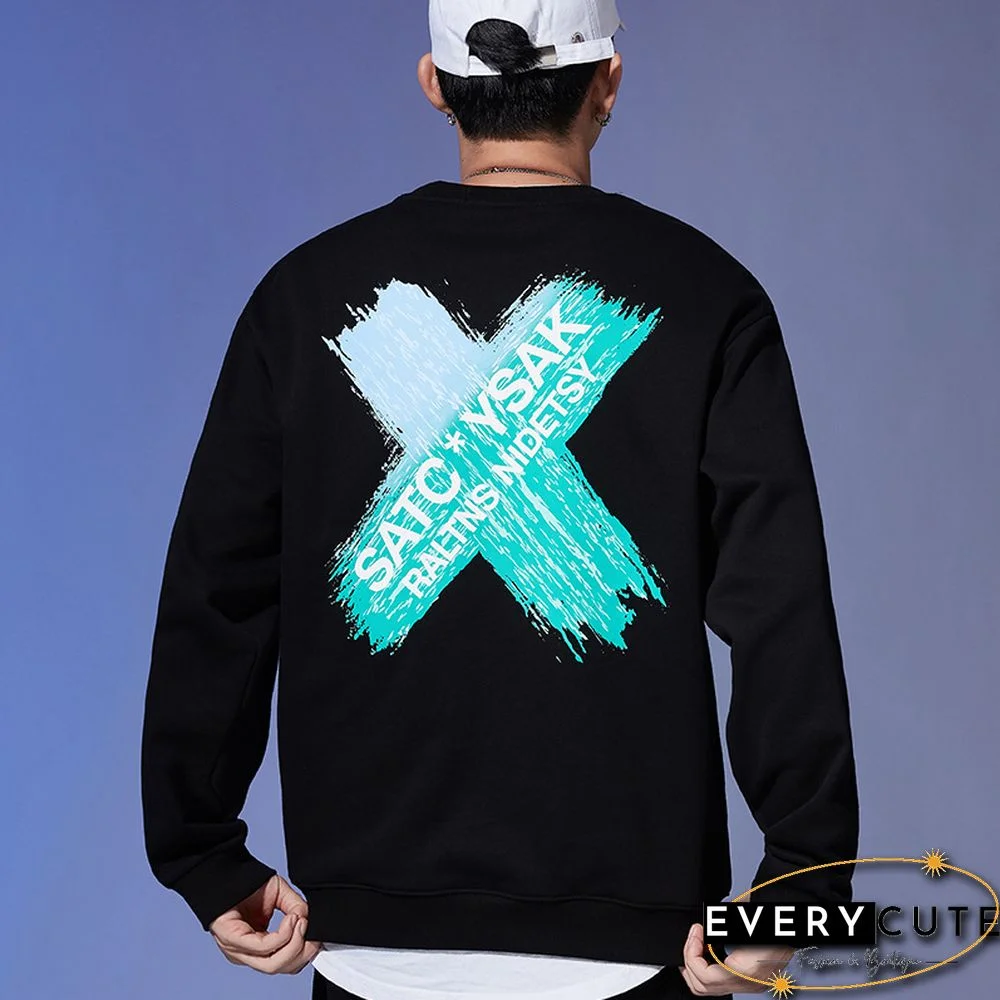 Men Fashion Print Casual Sweatshirt