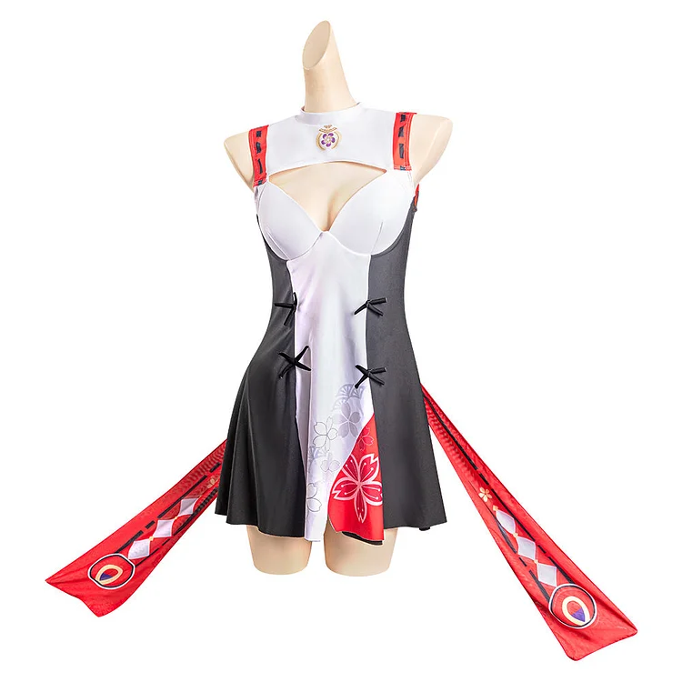 Genshin Impact Yae Miko Cosplay Costume Swimsuit Outfits Halloween Carnival Suit-Coshduk