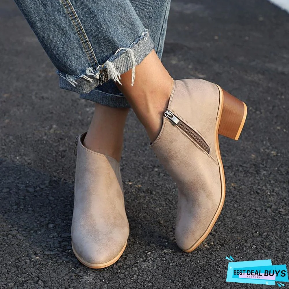 Plus Size Chunky Heel Shoes