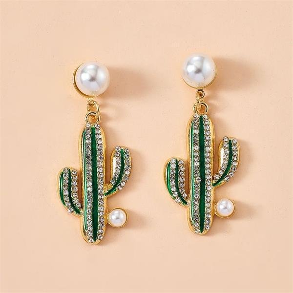 1 Pair Cactus Drop Earrings