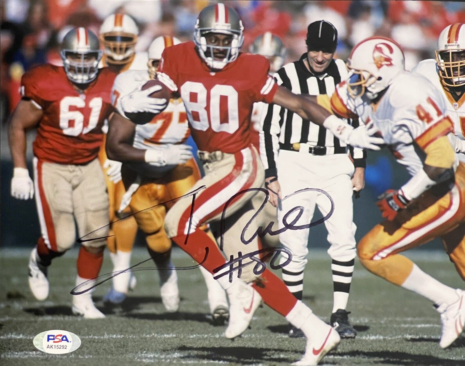 Jerry Rice Signed Autographed San Francisco 49ers 8x10 Photo Poster painting GOAT PSA/DNA