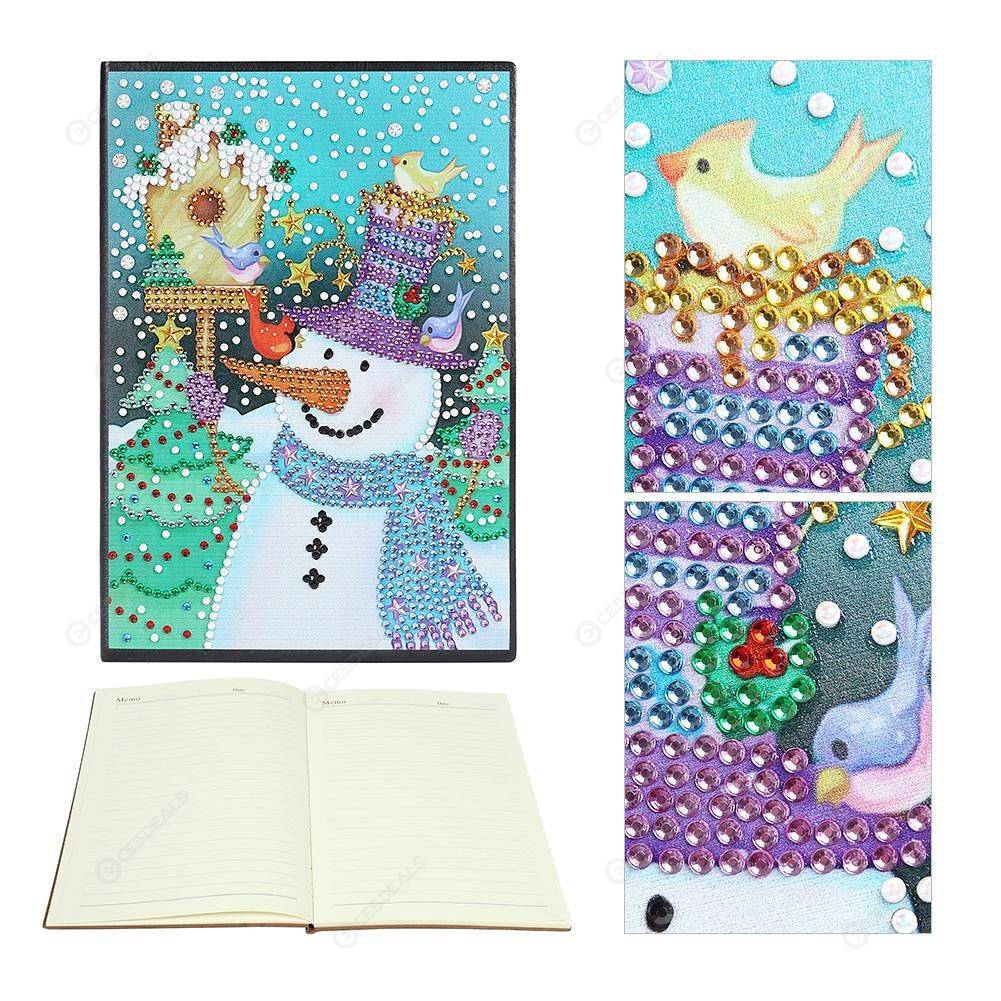

Christmas Snowman-DIY Creative Diamond 60 Pages A5 Notebook, 501 Original