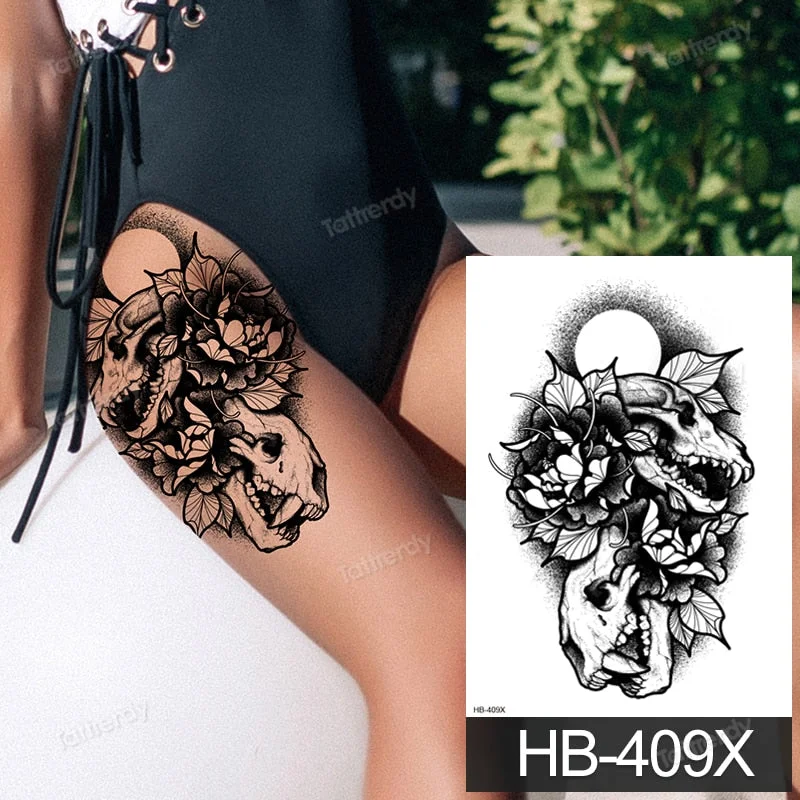 Waterproof Temporary Tattoo Sticker Butterfly Flower Wing Fake Tatto Big Tatoo Tatouage Temporaire Back Chest For Women Girl