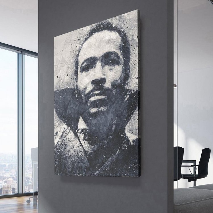 Marvin Gaye Singer Geometrical Canvas Wall Art MusicWallArt