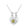  Sun and Moon Heart Charms Beads 925 Sterling Silver