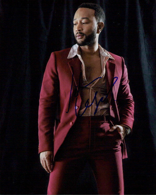 John Legend in-person signed 8x10 Photo Poster painting