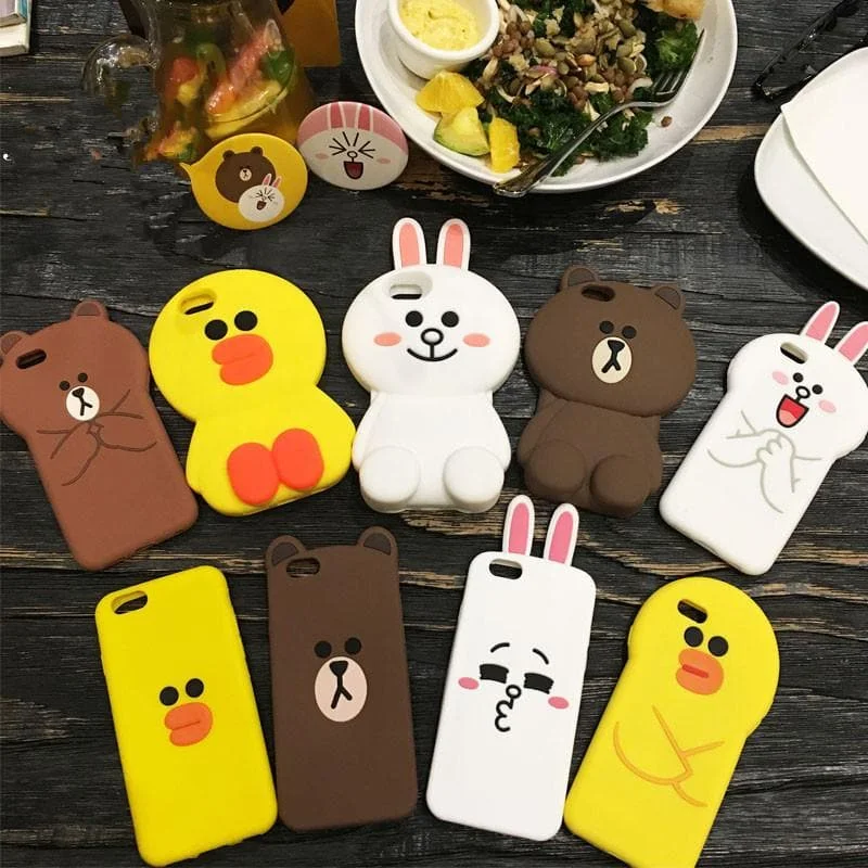 Rabbit/Bear/Duck Silica Gel Phone Case SP165692