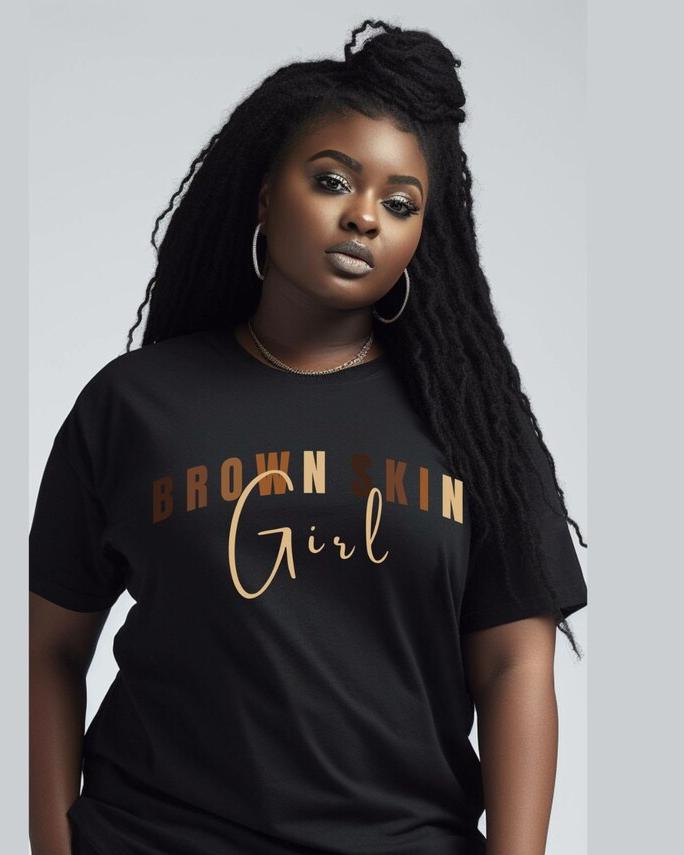 Brown Skin Girl Short Sleeve T-shirt