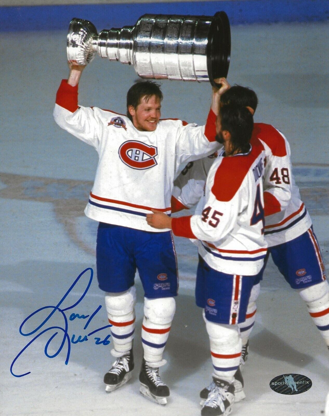 Gary Leeman signed Montreal Canadiens Stanley Cup 8x10 Photo Poster painting autographed