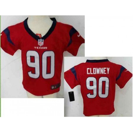 Toddler  Texans #90 Jadeveon Clowney Red Alternate Stitched NFL Elite Jersey