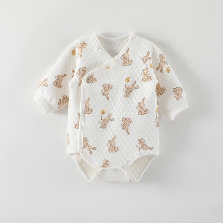 Baby Bunny Newborn Warm Kimono Bodysuit