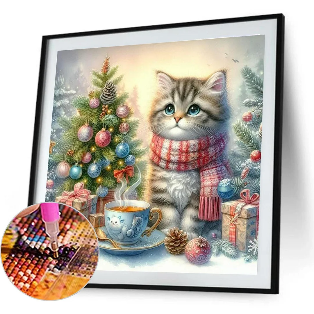 Diamond Painting - Full Round Drill - Cat(Canvas|Canvas|40*40cm)