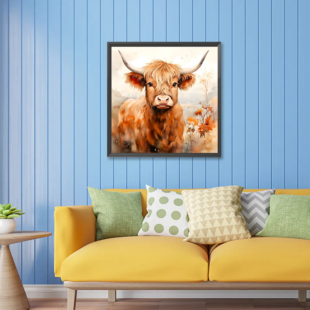 Diamond Painting - Full Round Drill - Highland Yak(Canvas|30*30cm)