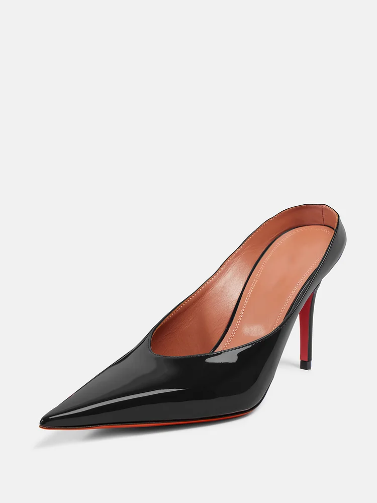 95mm Women‘s Pointed Toe High Heel  Red Bottoms Pumps Party Prom Shoes