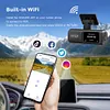4K Dash Cam Car DVR Built-In WiFi Dual Lens Car Camcorder 24Hour Parking Monitor