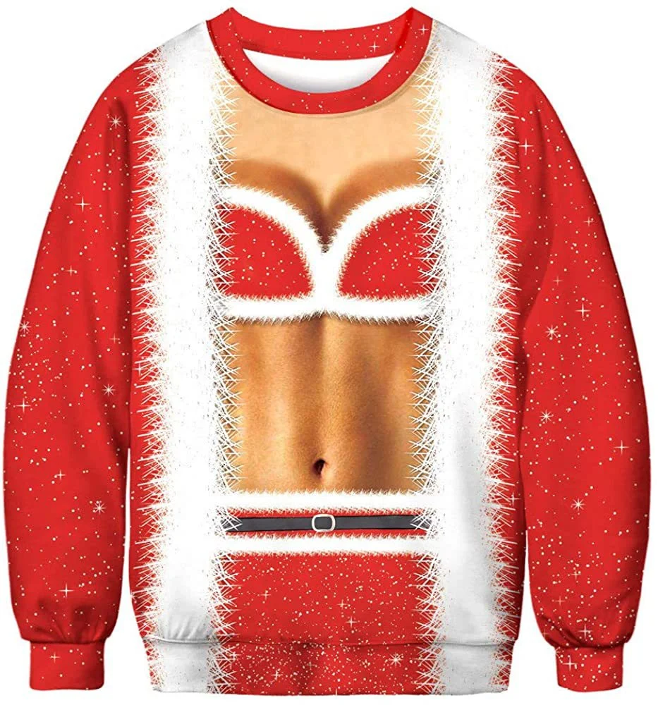 Unisex 3D Fun Spoof Printed Christmas Sweatshirt / DarkAcademias /Darkacademias