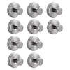 2/4/6/8/10PCS Suction Cup Hooks Stainless Steel Loofah Towel Coat Bath Robe Hook