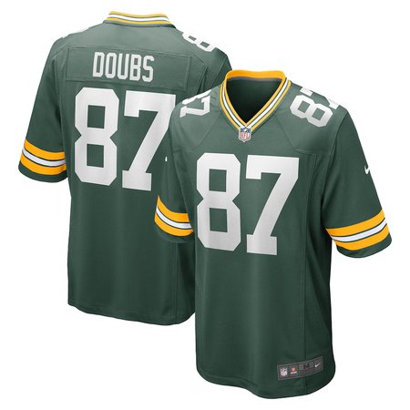 Men's Green Bay Packers #87 Romeo Doubs  Green Game Player Jersey