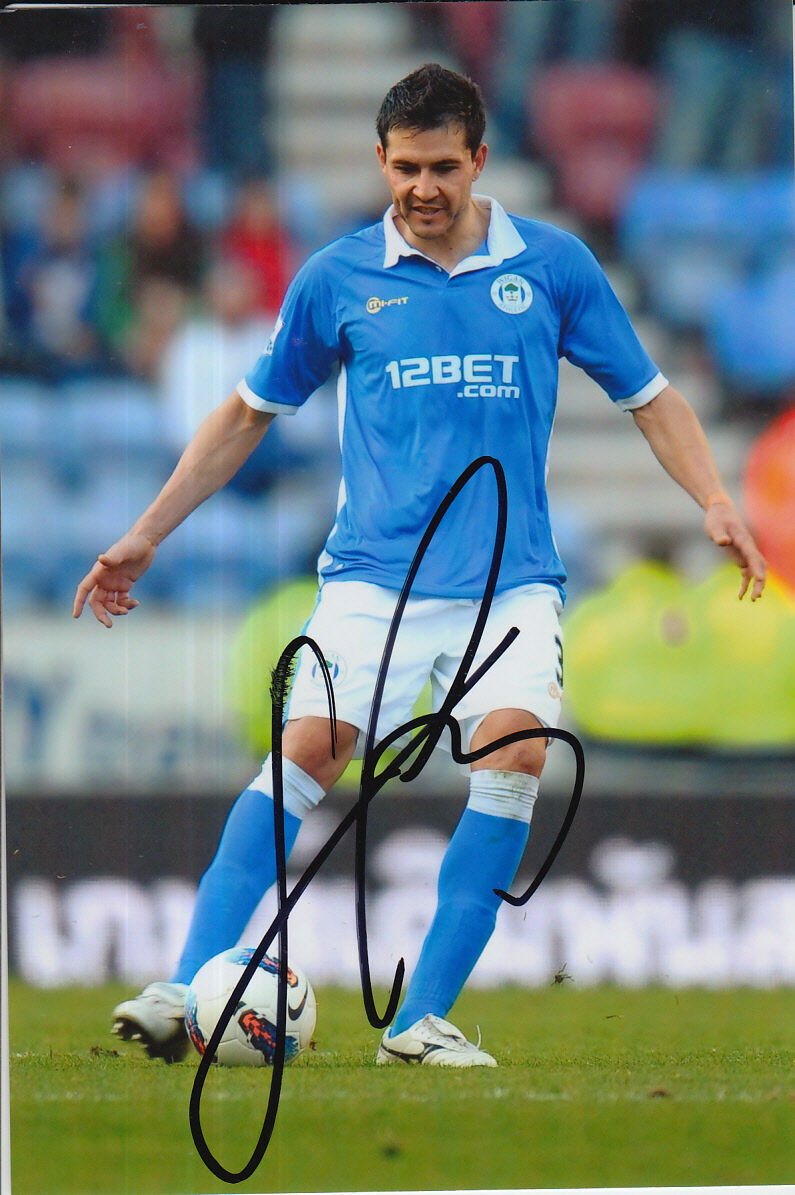 WIGAN HAND SIGNED ANTOLIN ALCARAZ 6X4 Photo Poster painting 1.