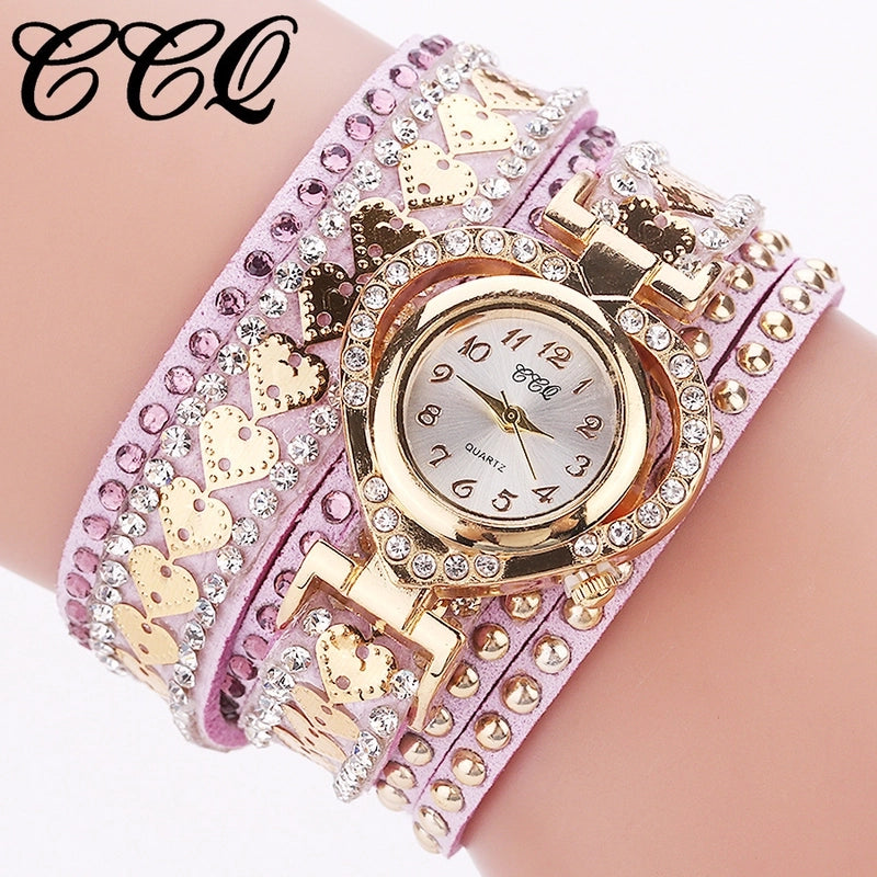 Modern Style Heart Shape Buckle Quartz Watch Women’s Watches