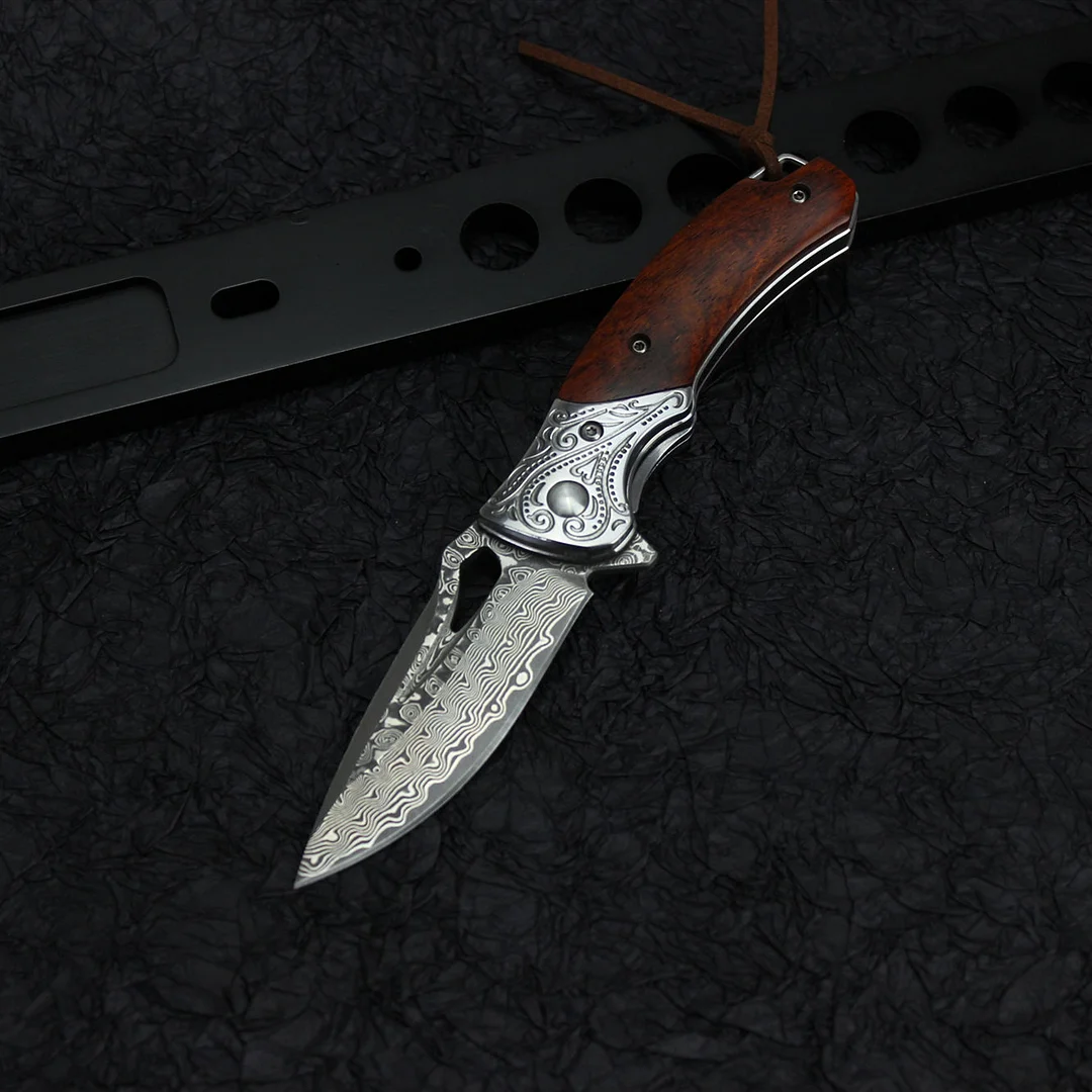 7" Heavy Damascus Etched