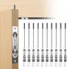 [US Local Warehouse] 10 Packs Lever Extension Flush Bolt 16.54in Latch Slide Bolt Lock Solid Stainless Steel French Door Locks for Commercial Applications Store School Office